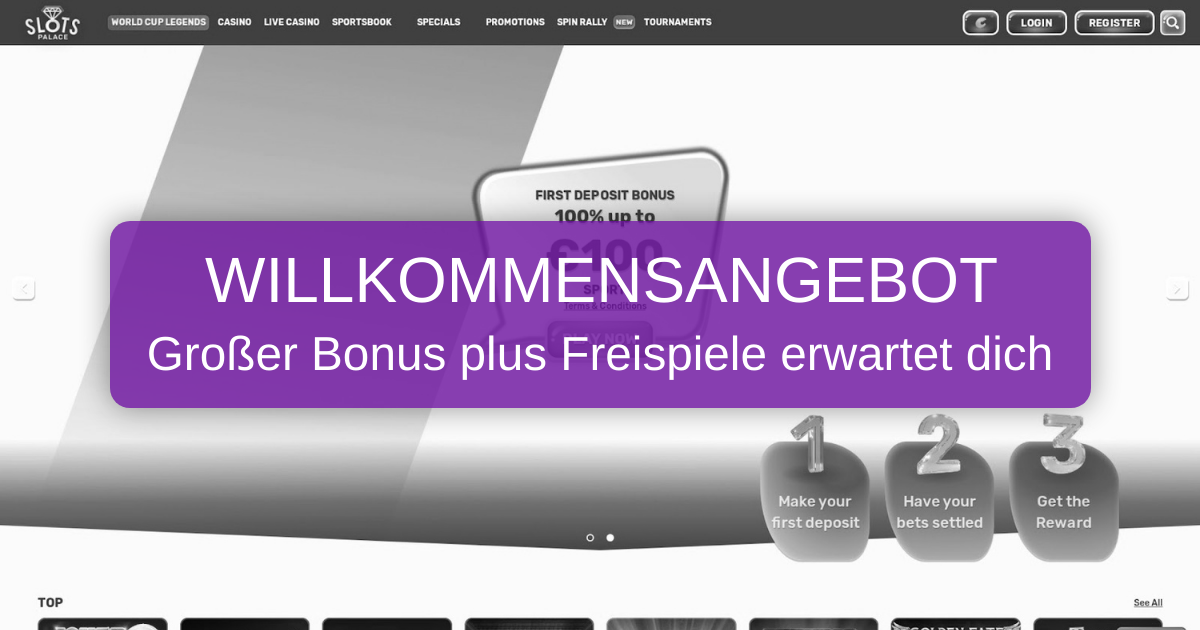 SlotsPalace Casino welcome bonus